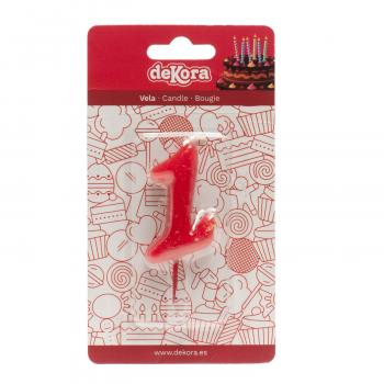 Geburtstags-Tortenkerze Zahl "1" (5,5 cm)