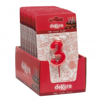 Geburtstags-Tortenkerze Zahl "3" (5,5 cm)