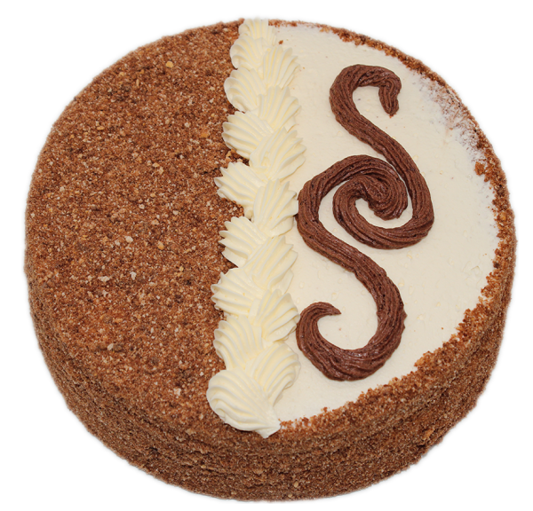 (Kakao)Biskuit-Torte mit Creme
