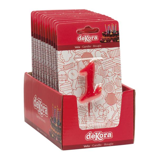 Geburtstags-Tortenkerze Zahl "1" (5,5 cm)