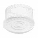 Runde Tortenverpackung "Kristall" | Weiß-Transparent, Ø 25 cm