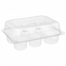 Cupcake-Box "Sextett" für 6 | Transparent, 23,5 x 16 cm